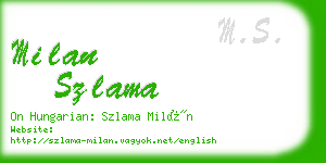 milan szlama business card